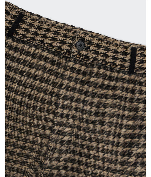 Houndstooth Tailored Trousers - Black/Dune